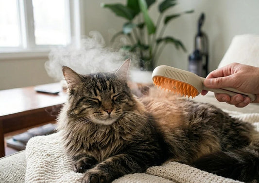 AuraMist™ 3-in-1 Pet Steam Brush.