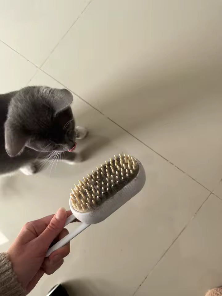 AuraMist™ 3-in-1 Pet Steam Brush.